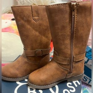 Brand New w box OshKosh B’gosh sz 10 brown leather boots